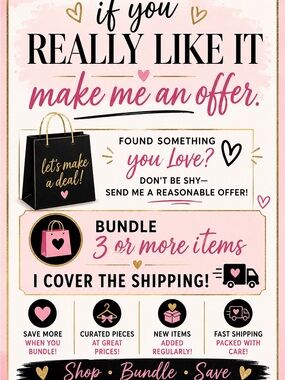 Make Me an Offer Pink & Black Sales Sign